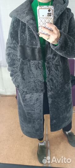 Шуба мутоновая с капюшоном 46 48
