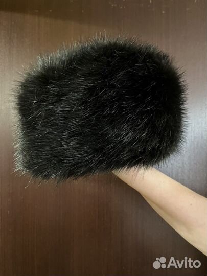 Шапка и накладной воротник из искусственного меха