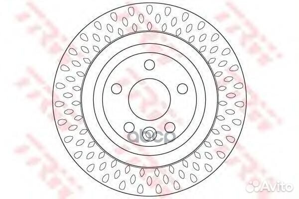 Диск тормозной df6387 TRW