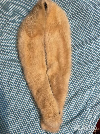 Воротник норка бежевая натуральный мех