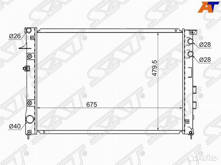 Радиатор subaru tribeca 3.0-3.6 05