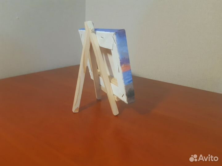 Мини картина маслом море дюны