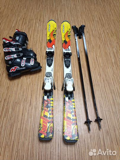 Горные лыжи детские 120 комплект