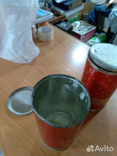 Жестяные банки для круп СССР