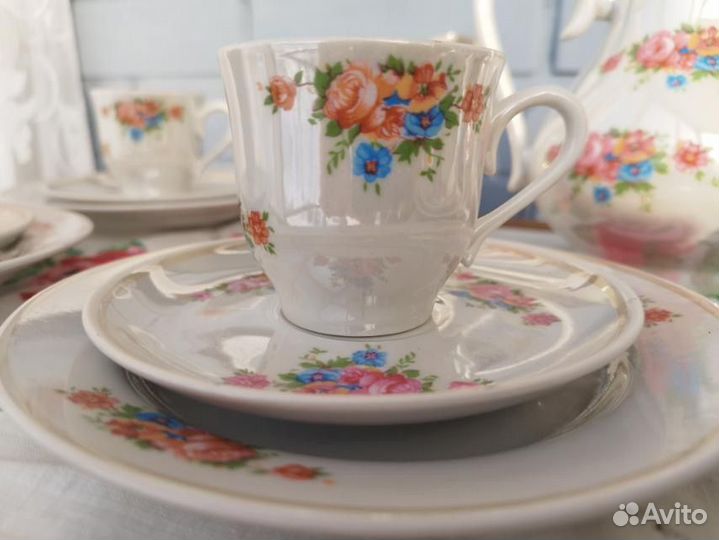 Кофейный сервиз фарфор СССР новый