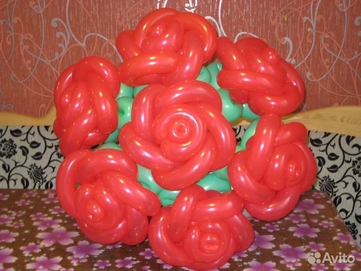 Цветы из шаров 3 шт