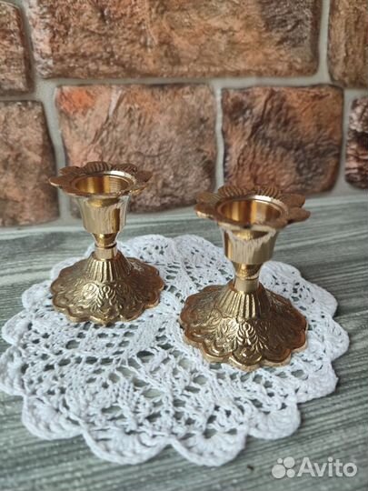 Подсвечник латунь