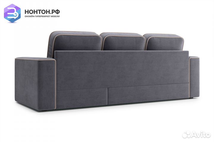 Диван угловой дельфин Берген темно-серый