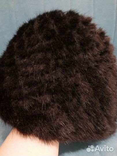 Шапка женская вязаная норка