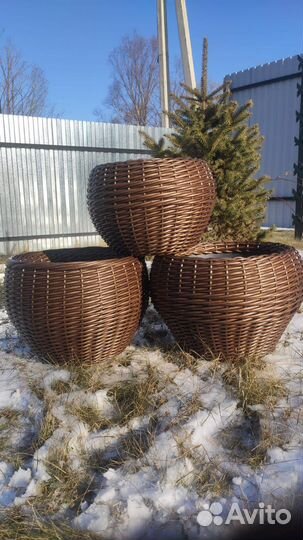 Кашпо из ротанга