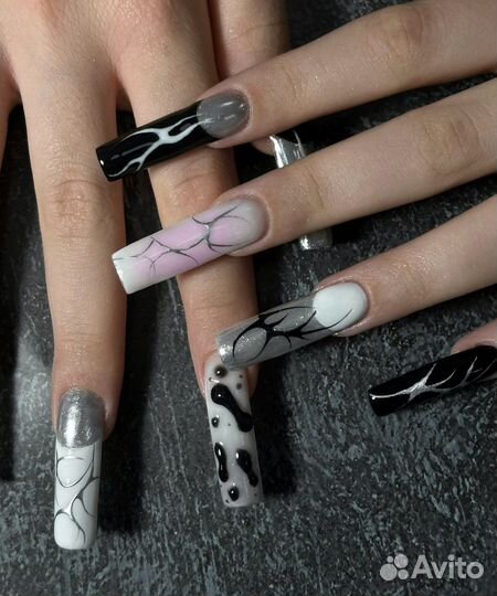 Крейзи маикюр/ наращивание ногтей / дизайны