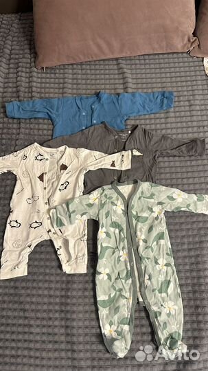 Слипы и боди 68 размер