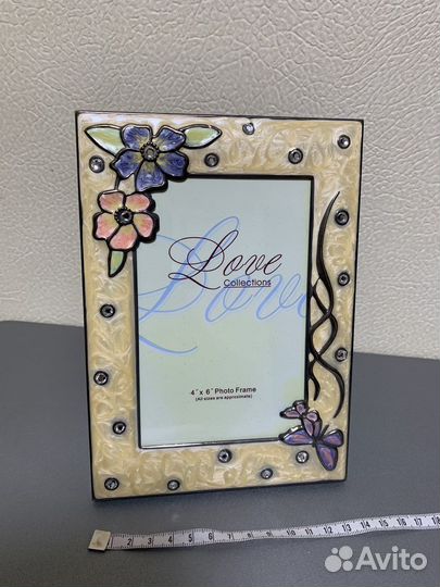 Фоторамка металл эмаль стразы