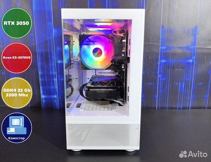 Сборка игрового пк 2670V3-RTX3050-32DDR4-MZN958-X99