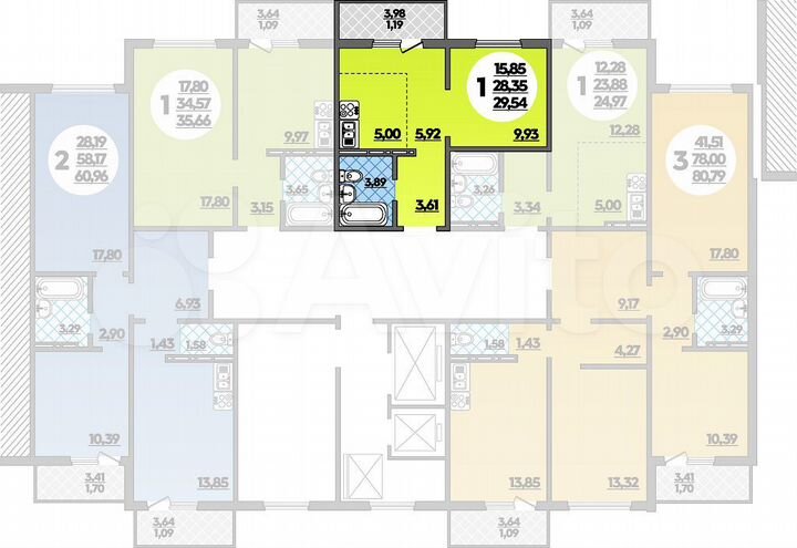 Квартира-студия, 29,5 м², 15/16 эт.