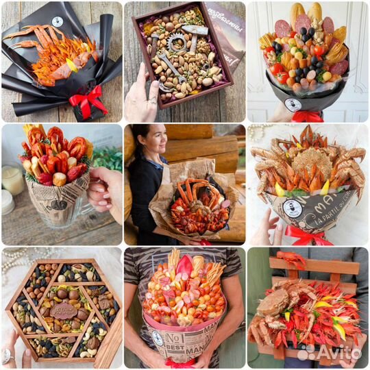 Букет из раков и краба