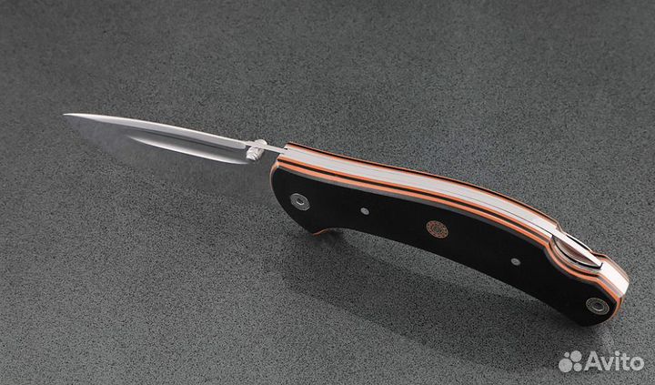 Нож складной Шершень х12мф со штифтом накладки G10