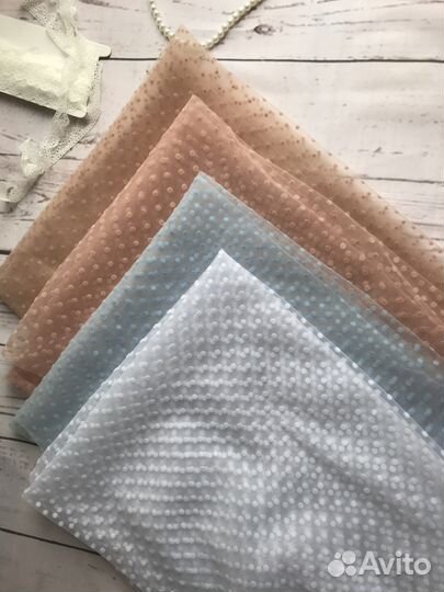 Фатин в горошек, фатин со снежинками