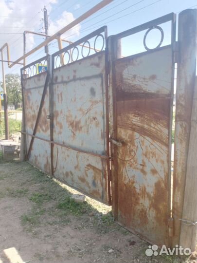 Ворота с калиткой бу