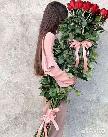 Розы высокие Доставка цветов