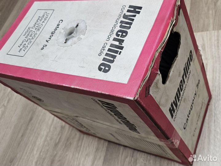 Кабель витая пара utp 5e медь Hyperline uutp4 pvc