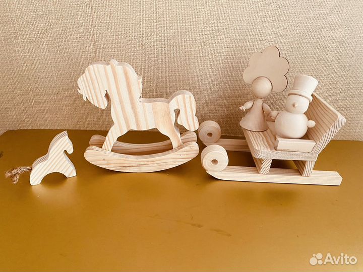 Лошадка деревянная заготовка