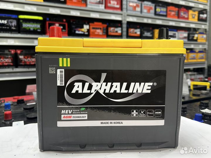 Аккумулятор Alphaline AGM 75 Ач прям 750 А