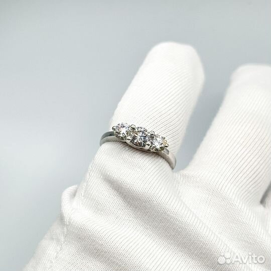 Золотое кольцо дорожка с бриллиантами 0,89ct 585