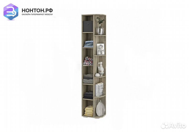 Пенал угловой Наоми пн-15 дуб каньон / белый гляне