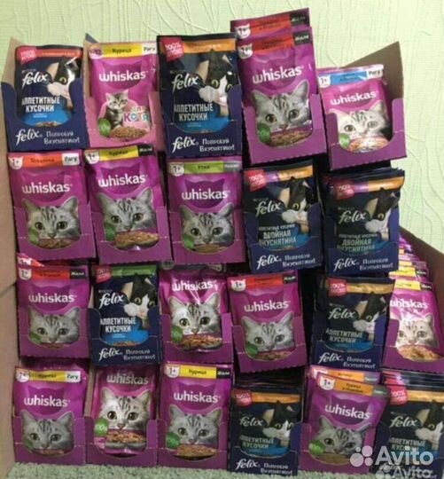 Влажный корм для кошек феликс вискас