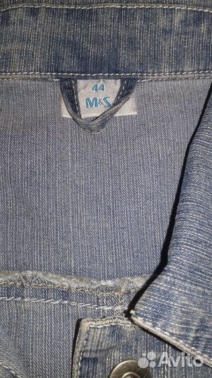 Джинсовая жилетка удлиненная 46-48