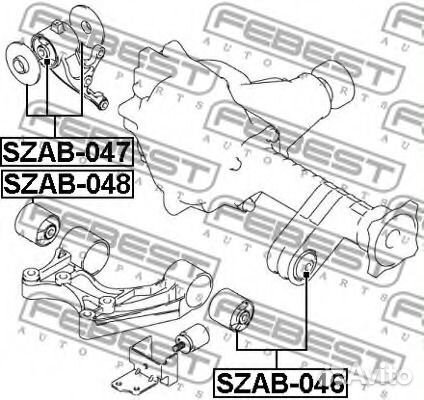 Febest szab-048 Сайлентблок рычага переднего