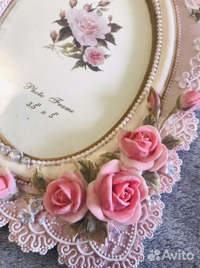 Фоторамка розовая новая, керамика