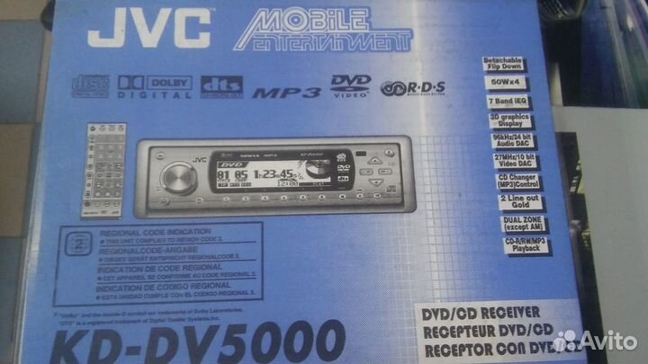 Новая автомагнитола JVC KD-DV5000