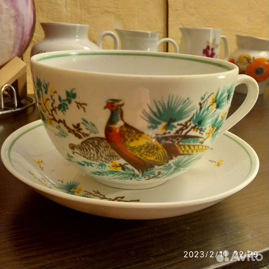 Чашка гигант,Фазаны, СССР