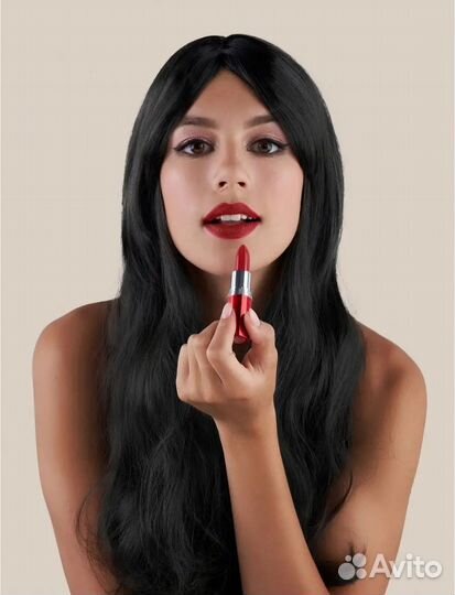 Парик черный длинный