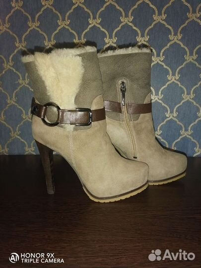 Полусапожки женские зимние, натуральная кожа