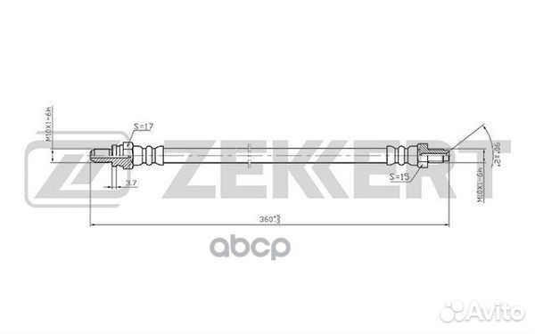 Шланг тормозной Ford Escort V 90- Ford Scorpio