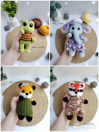 Вязаные игрушки в наличии и на заказ