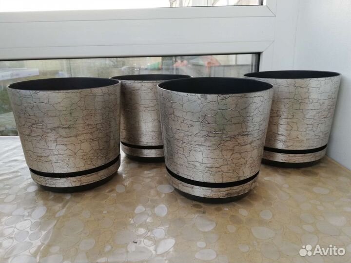 Цветочные горшки пластик