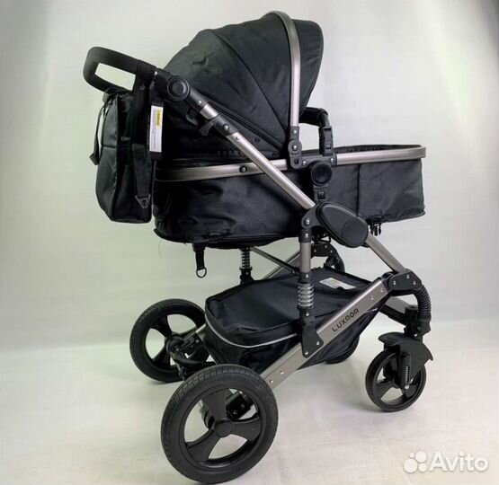 Коляска 3в1 с Автолюлькой (трансформер черный)