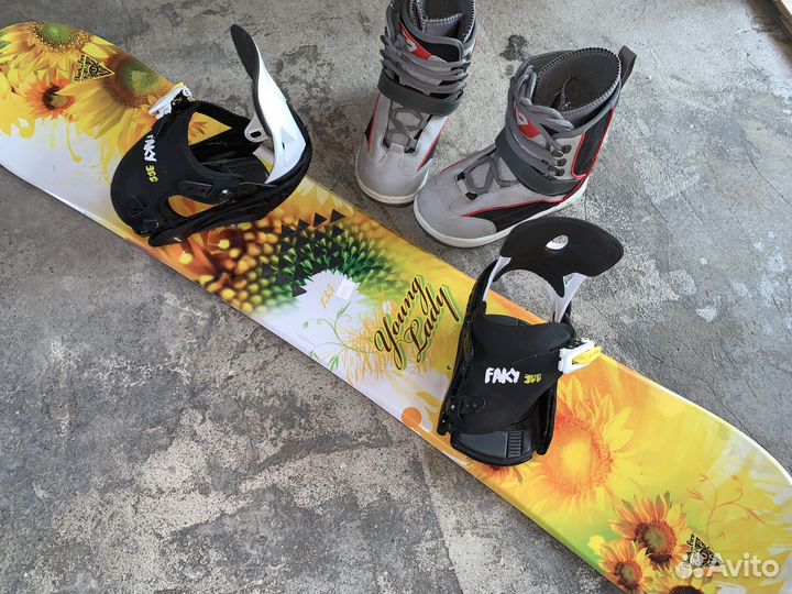 Сноуборд 135 кембер комплект