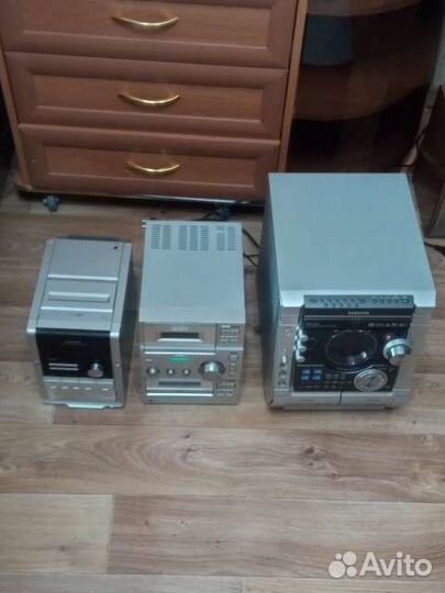 Головы муз. центров, колонки crown, jvc, panasonic