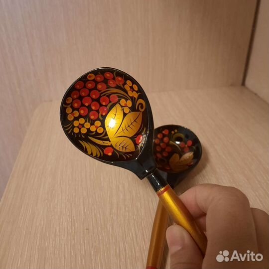 Деревянные ложки хохлома СССР