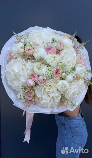 Розы Пионовидные Букеты Пионов с доставкой 24/7