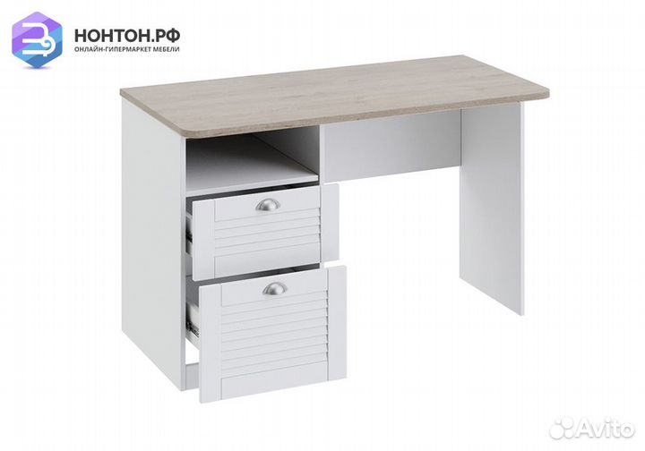 Письменный стол Ривьера дуб бонифацио / белый