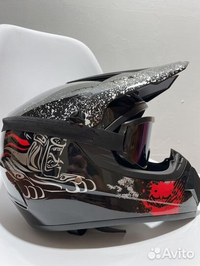 Шлем кроссовый эндуро для мотоциклов