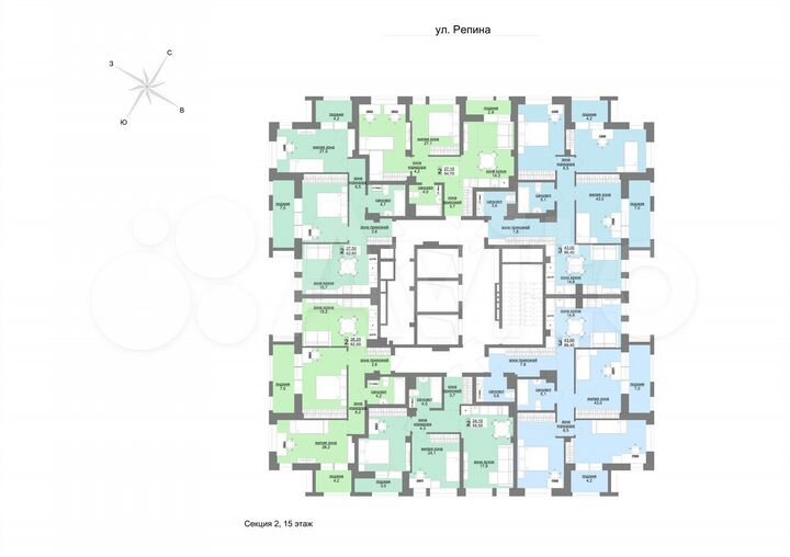 2-к. квартира, 62 м², 15/30 эт.