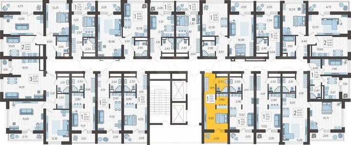 Квартира-студия, 23,2 м², 11/19 эт.
