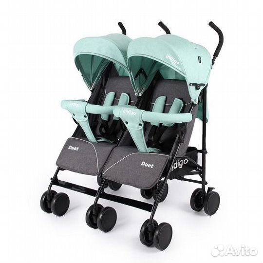 Коляска-трость для двойни Indigo Duet